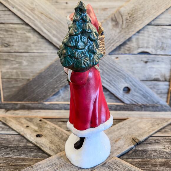 1989 Vintage Provincial Mold, Old World Santa Claus Ceramic Tabletop Decor, 11”H - Picture 9 of 12